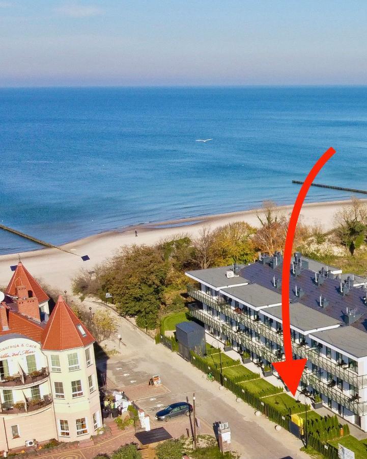 Przy Plazy - Z Prywatnym Ogrodkiem Rezydencja Niechorze Apartman Kültér fotó